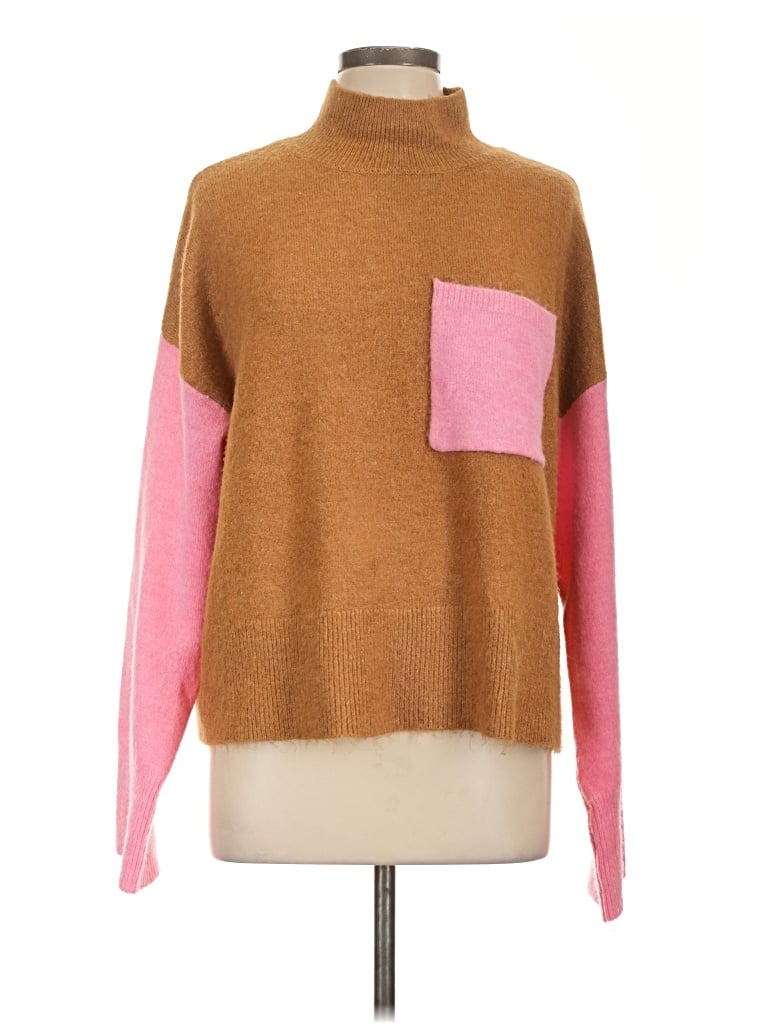 Pre-owned Ny & C Turtleneck Sweater In Brown