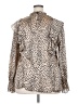 Unbranded 100% Polyester Animal Print Brown Long Sleeve Blouse Size 2X - photo 2