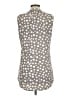 SJS Polka Dots Gray Sleeveless Blouse Size L - photo 2
