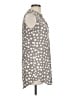SJS Polka Dots Gray Sleeveless Blouse Size L - photo 4
