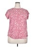 Monday Fun 100% Polyester Pink Short Sleeve Blouse Size XXL - photo 1