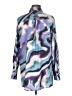 Marella Print Purple Long Sleeve Blouse Size 8 - photo 2