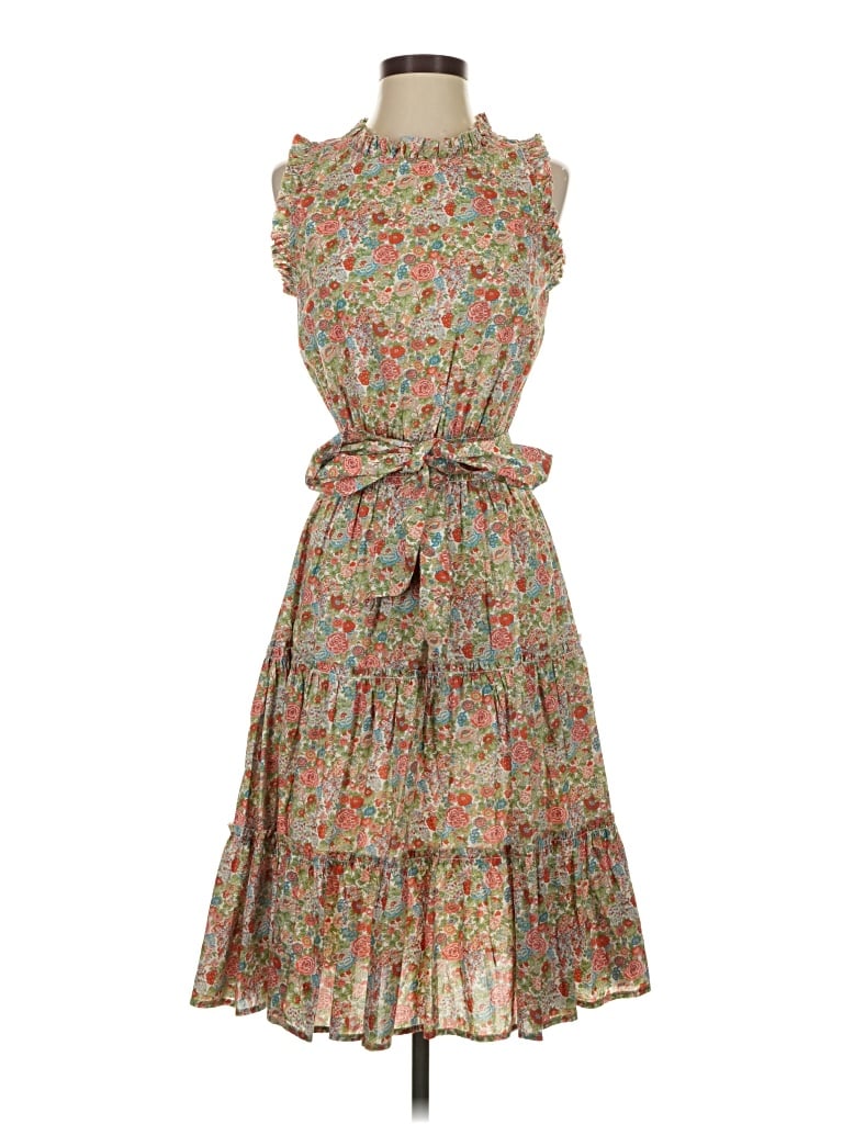 Pre-owned Roller Rabbit Casual Dress In Green