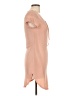 Cleo 100% Polyester Solid Tan Casual Dress Size L - photo 4