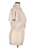 Forever 21 Plus 100% Cotton Stripes Tan Short Sleeve Blouse Size 1X - photo 4