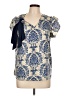 Unbranded 100% Polyester Blue Short Sleeve Blouse Size L - photo 1