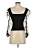 Shein Black 3/4 Sleeve Blouse Size 2 - photo 2