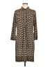 Donna Morgan Print Gold Tan Casual Dress Size 6 - photo 1