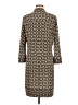 Donna Morgan Print Gold Tan Casual Dress Size 6 - photo 2