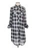 Eden & Olivia 100% Polyester Plaid Silver Casual Dress Size S - photo 1
