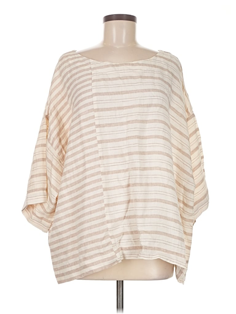 Pre-owned Purejill 3/4 Sleeve T-shirt In White