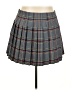 No Boundaries 100% Polyester Plaid Gray Casual Skirt Size 21 - photo 1