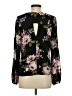 Monteau Floral Black Long Sleeve Blouse Size S - photo 2