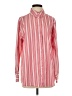 Zara Stripes Red Long Sleeve Button-Down Shirt Size S - photo 1