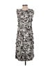 Madison 100% Rayon Print Gray Casual Dress Size S - photo 2