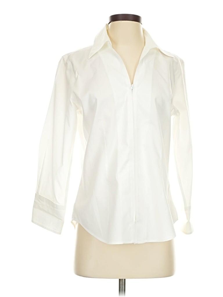 Coldwater Creek Long Sleeve Blouse In White