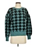 Ann Taylor LOFT Houndstooth Teal Pullover Sweater Size S - photo 1