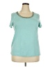 Emma James 100% Cotton Teal Short Sleeve Top Size 2X - photo 1
