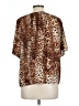 Worthington Animal Print Brown Short Sleeve Blouse Size L - photo 2