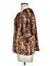 Worthington Animal Print Brown Short Sleeve Blouse Size L - photo 5