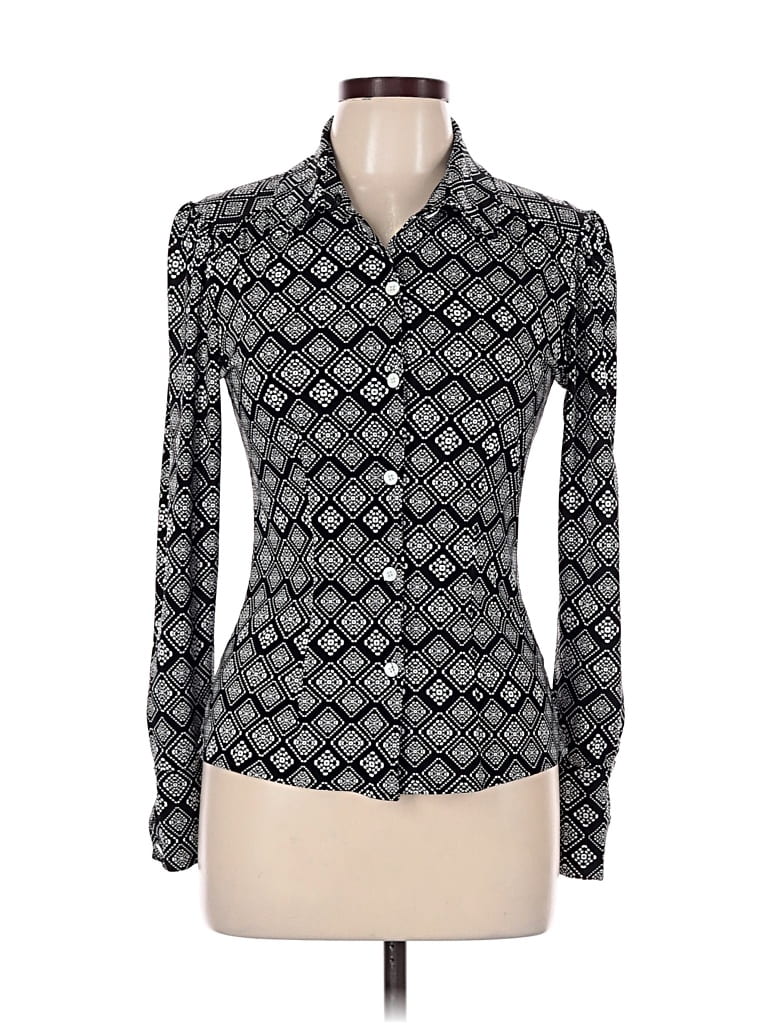 Pre-owned Lily Long Sleeve Polo Shirt In Black