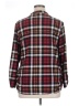 Feathers Plaid Burgundy Long Sleeve Blouse Size XL - photo 2