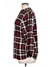Feathers Plaid Burgundy Long Sleeve Blouse Size XL - photo 5