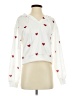 Unbranded 100% Polyester Hearts White Sweatshirt Size S - photo 1