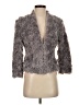 Boston Proper 100% Polyester Gray Faux Fur Jacket Size 4 - photo 1