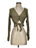 Zara Green Long Sleeve Blouse Size XS - photo 1