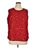 Notations 100% Polyester Red Sleeveless Blouse Size 1X - photo 1