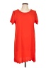 Lux Solid Red Orange Casual Dress Size L - photo 1