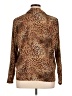 Joanna 100% Polyester Animal Print Brown Long Sleeve Blouse Size XL - photo 2