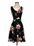 Soprano Floral Black Casual Dress Size XS - photo 1