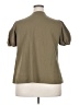 Shein Curve 100% Cotton Green Short Sleeve Blouse Size 2X - photo 2