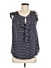 AVA 100% Polyester Blue Sleeveless Blouse Size M - photo 1