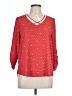 Sweet Rain 100% Polyester Red 3/4 Sleeve Blouse Size L - photo 1