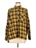 Assorted Brands 100% Cotton Plaid Yellow Long Sleeve Button-Down Shirt Size M - photo 1