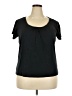 Mix & CO Black Short Sleeve Top Size 2X - photo 1