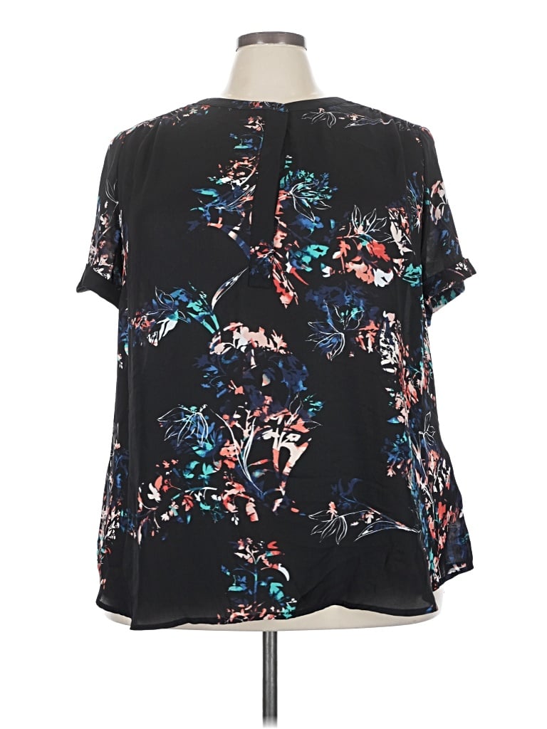 Pre-owned Evri Short Sleeve Blouse In Black