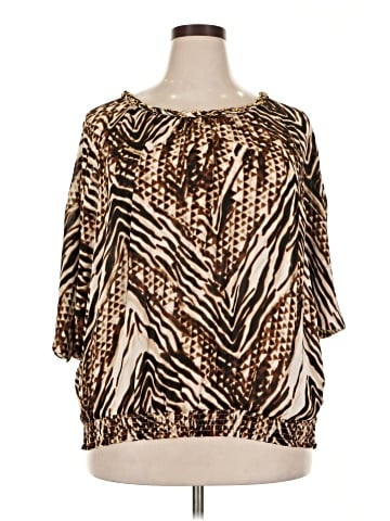 Worthington 3/4 Sleeve Blouse (view 1)