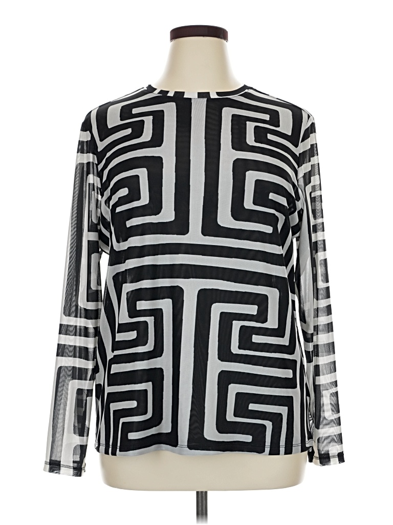 Pre-owned Assorted Brands Long Sleeve Blouse In Black