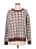 Susina Checkered-gingham Burgundy Pullover Sweater Size L - photo 1