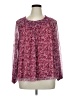 Terra & Sky Burgundy Long Sleeve Blouse Size 1X - photo 1