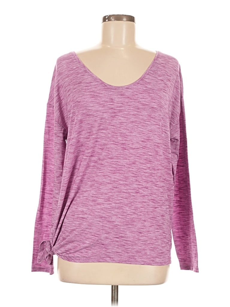 Pre-owned Gap Fit Long Sleeve T-shirt In Purple