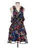 Slate & Willow 100% Polyester Paisley Blue Black Cocktail Dress Size M - photo 1