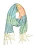 Mudd 100% Polyester Teal Blue Scarf One size - photo 1
