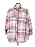 Unbranded 100% Polyester Plaid Pink 3/4 Sleeve Blouse Size 5X - photo 1