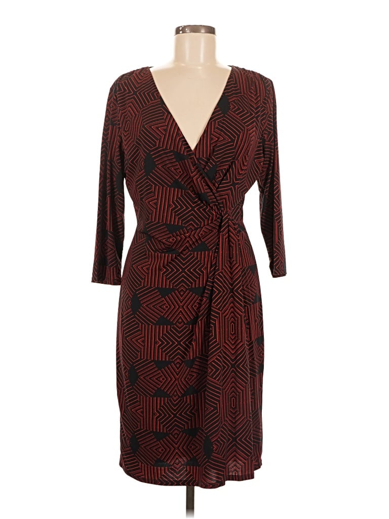 Pre-owned Ellen Tracy Cocktail Dress In Burgundy