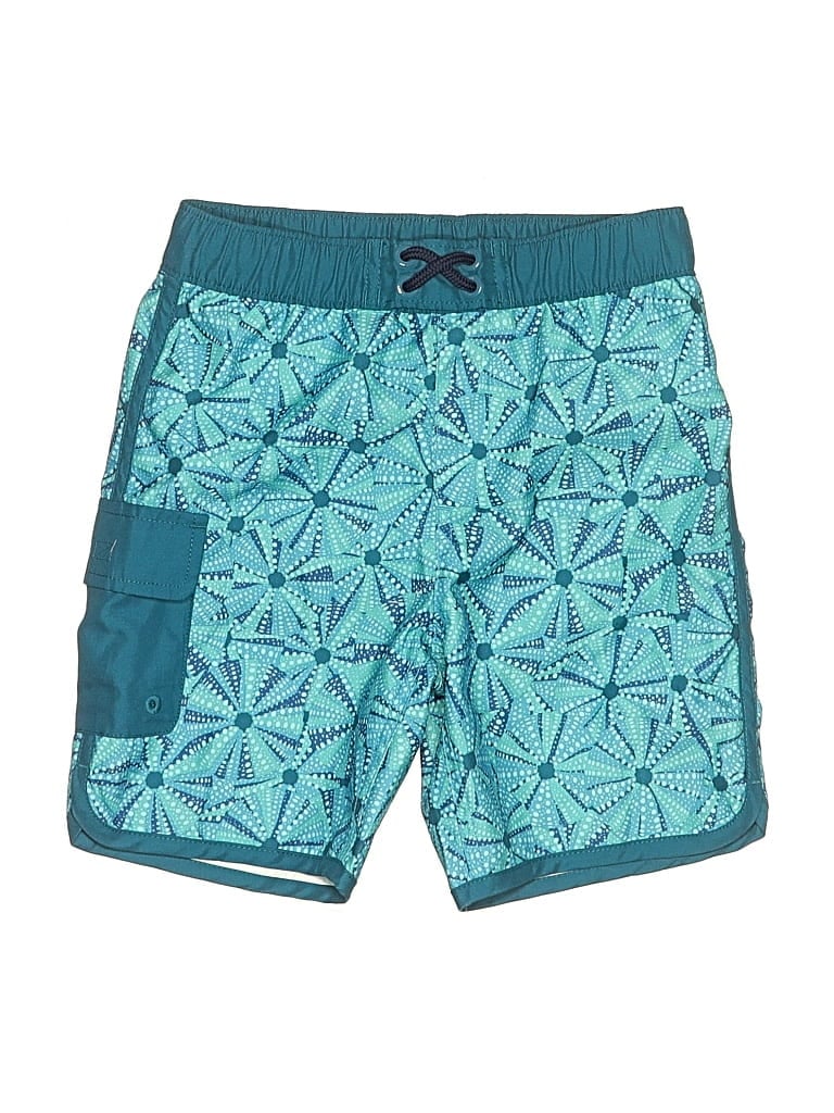 Pre-owned Lands' End Kids'  Rash Guard In Blue